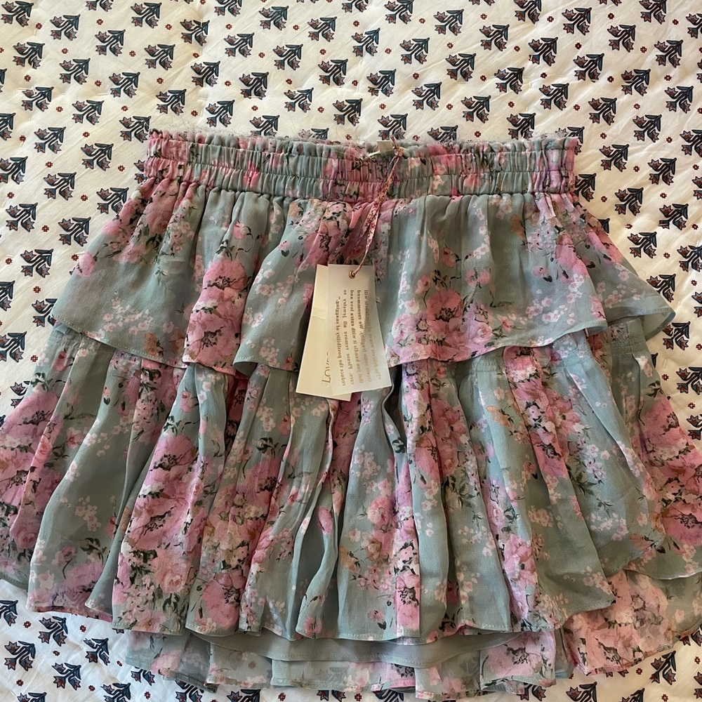 LoveShackFancy Ruffle Mini Skirt - Picture 2 of 6